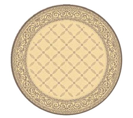 Safavieh Courtyard Lattice Flower 6' 7" Rug Round — View 7