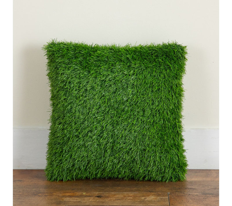 Nearly Natural 15-in UV Resistant Grass PillowCushion — View 5