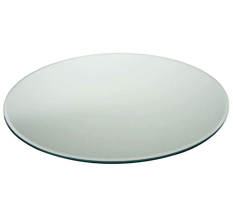 Mirrored Beveled Edge Round 14" Lazy Susan by Valerie — View 2