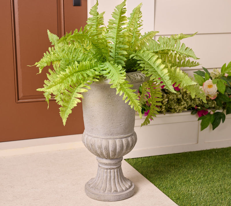 Indoor/Outdoor Decorative Footed Urn by Valerie — View 8
