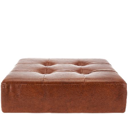 Set of 2 Faux Leather Fold-up Storage Ottomans w/Tray by Valerie — View 18