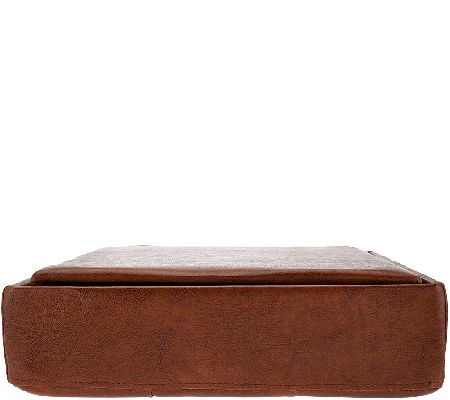 Set of 2 Faux Leather Fold-up Storage Ottomans w/Tray by Valerie — View 19