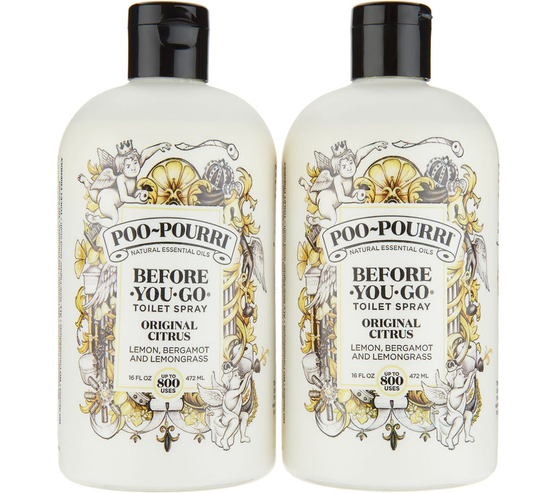 Poo-Pourri Set of (2) 16oz. Bathroom Deodorizer Refill Bottles — Main view