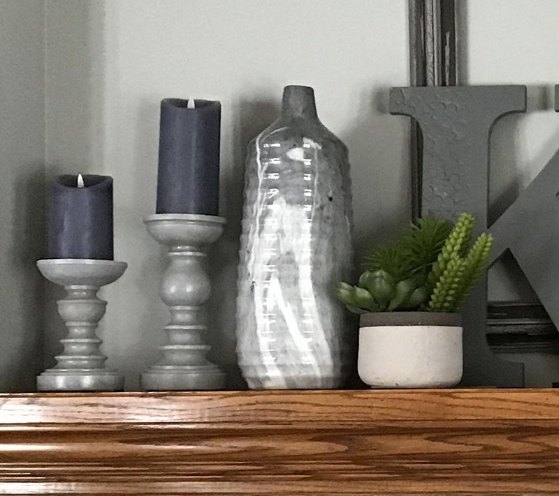Set of 3 Wood-like Pedestal Candle Holders by Valerie — View 11