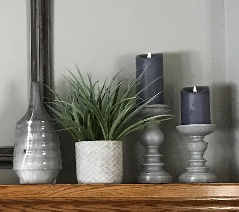 Set of 3 Wood-like Pedestal Candle Holders by Valerie — View 12