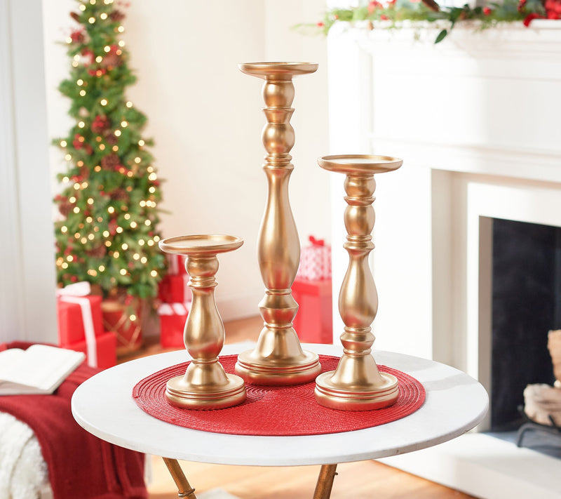 Set of 3 Pedestal Candle Holders by Valerie — View 20
