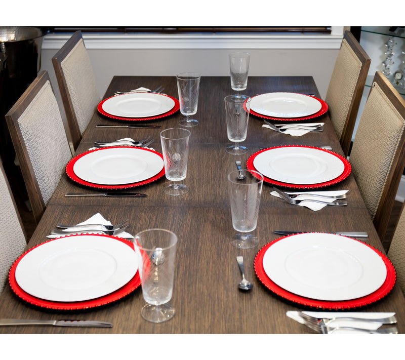 Designing Dining Set of (6) 13" Beaded Edge Chargers — View 15