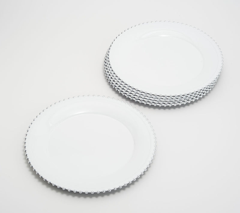 Designing Dining Set of (6) 13" Beaded Edge Chargers — View 9
