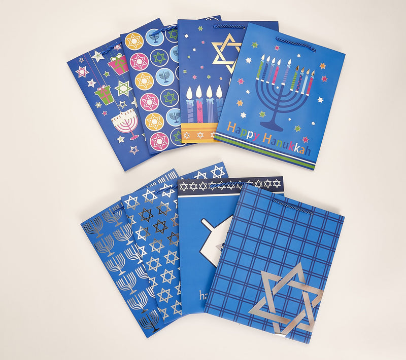 Hanukkah Home Set of 8 Gift Bags — Main view