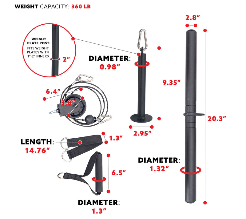 Sunny Health & Fitness Lat Pull-Down Attachment- SF-XFA006 — View 6