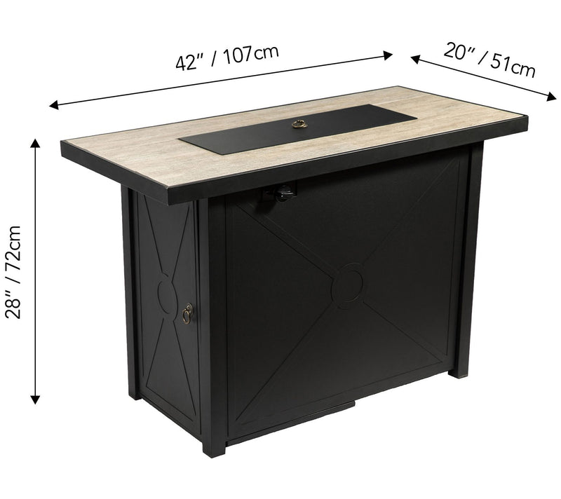 Peaktop Large 42" Gas Fire Pit — View 5