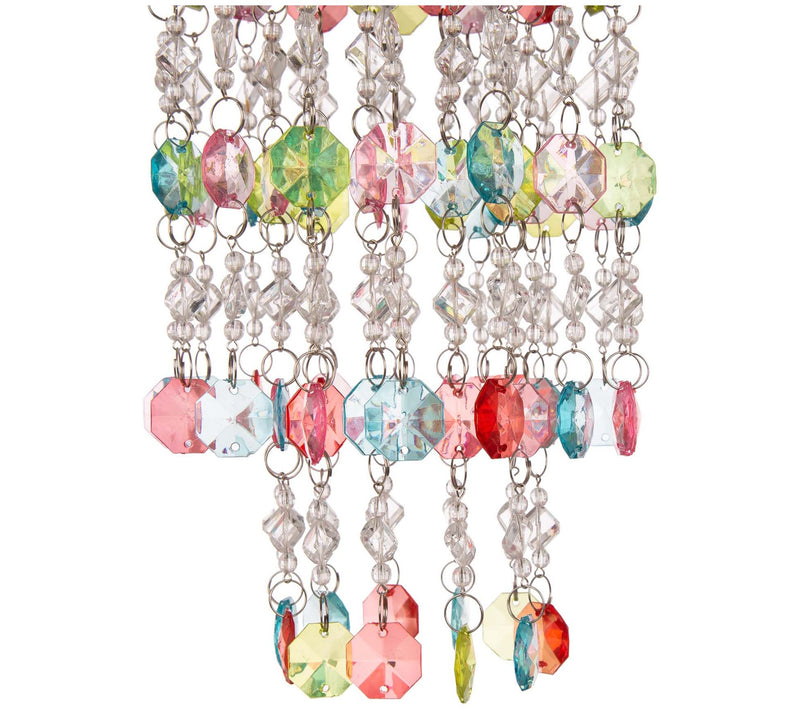 Glitzhome Solar LED Lighted Jewel Beaded Wind C hime-Multi — View 7
