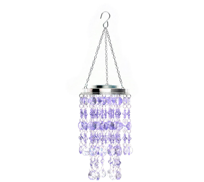 Glitzhome Solar LED Lighted Jewel Beaded Wind C hime-Classic — View 2