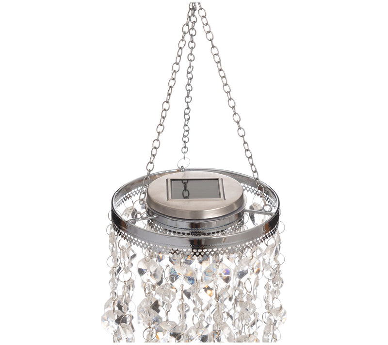 Glitzhome Solar LED Lighted Jewel Beaded Wind C hime-Classic — View 3