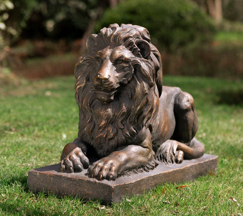 Glitzhome Majestic King Lying Lion Lawn Garden Statue — View 8