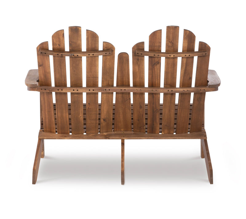 Linon Home Outdoor Silas Adirondack Double Bench — View 7