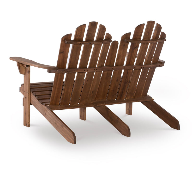 Linon Home Outdoor Silas Adirondack Double Bench — View 6