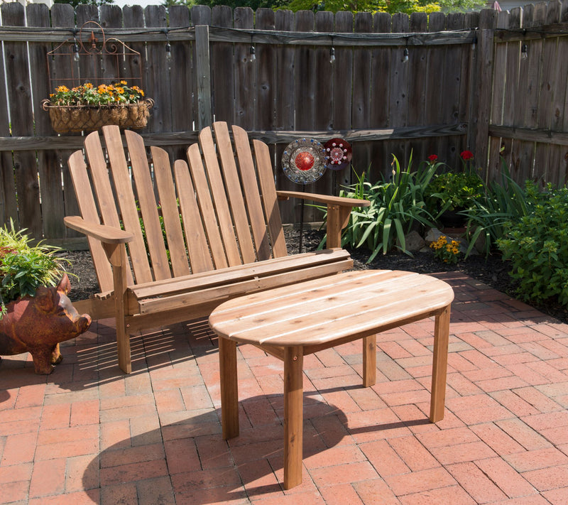 Linon Home Outdoor Silas Adirondack Double Bench — View 9