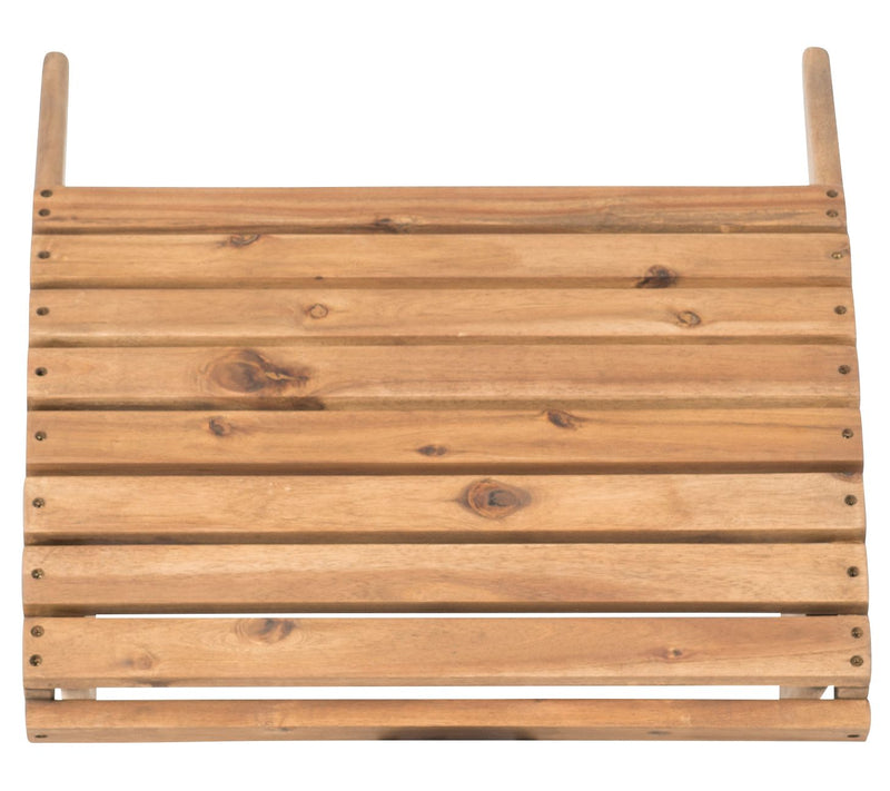 Linon Outdoor Teak Adirondack Foot Rest/Ottoman — View 8