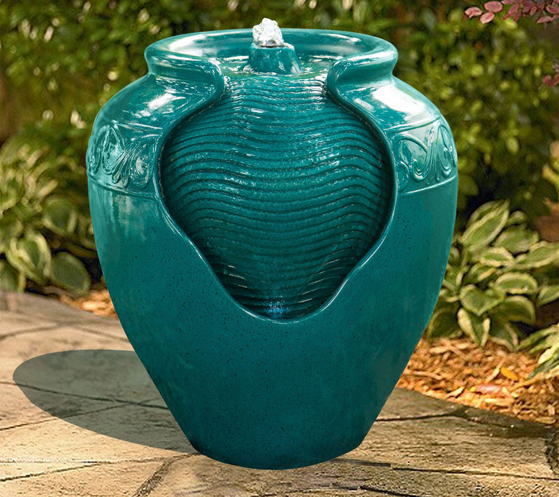 Teamson Home Outdoor Glazed Pot Floor Fountain — View 6