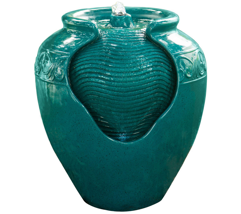 Teamson Home Outdoor Glazed Pot Floor Fountain — Main view