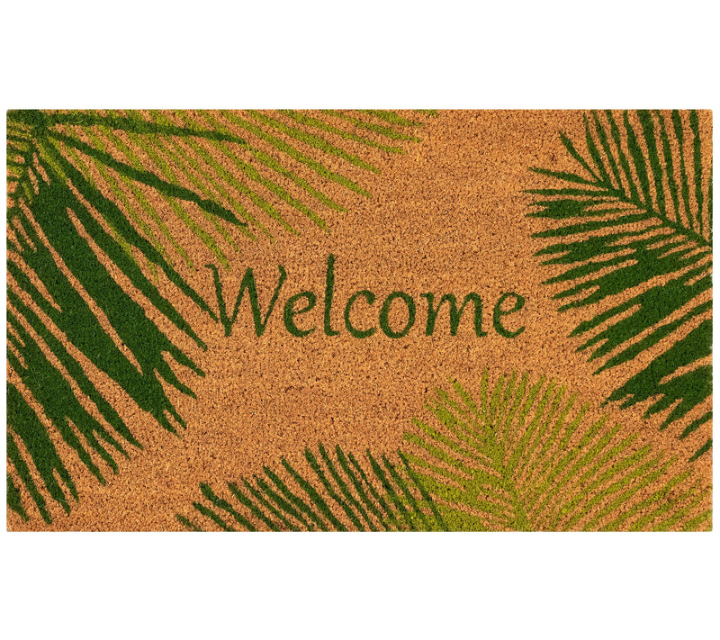 Liora Manne Natura Palm Border Outdoor Mat Green 18" x 30" — Main view