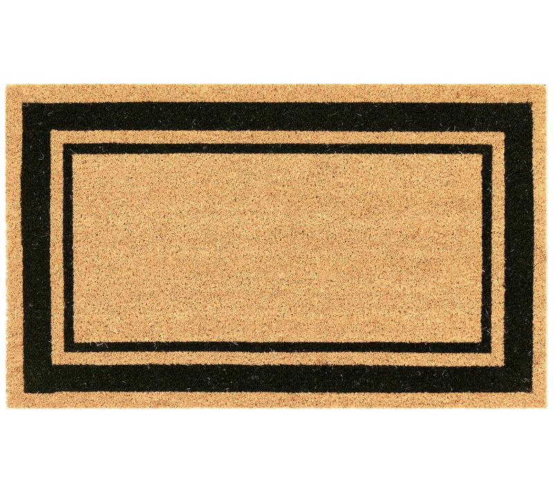 Lush Decor Natura Double Border Outdoor Mat Black 18" x 30" — View 3