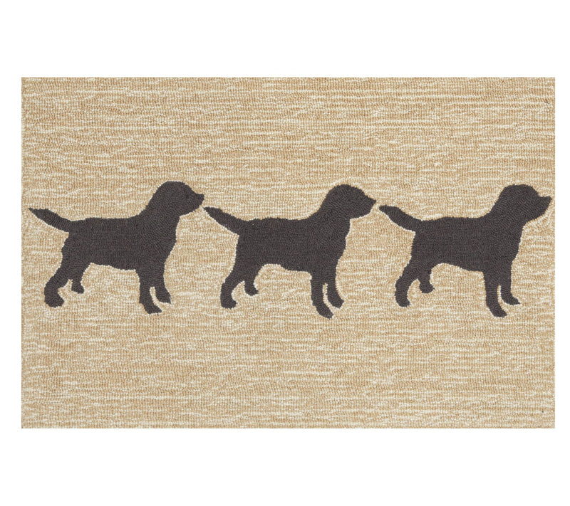 Lush Decor Frontporch Doggies Rug Black 20" x0" — Main view