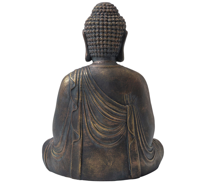 Glitzhome Meditating Zen Buddha Lawn Garden Statue - Large — View 8
