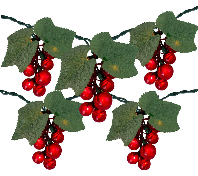 Northlight 5 Red Grape Cluster Patio String Ligt Set - 6' — Main view