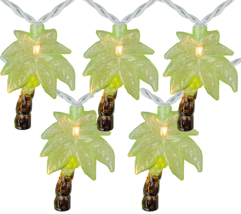Northlight 10 Green Tropical Palm Tree  Patio Sring Light Set — View 3