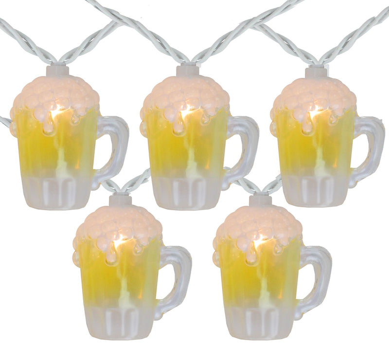 Northlight 10 Beer Mug Summer Outdoor Patio Strng Light Set — View 3