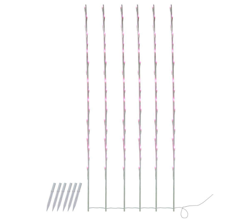 Northlight 108 Pink Branch Patio Garden Novelty Light Stakes — View 3