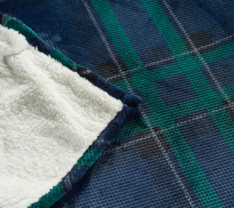 Berkshire Plaid Velvet Soft Bonded Dobby Coverlet Set - King — View 7