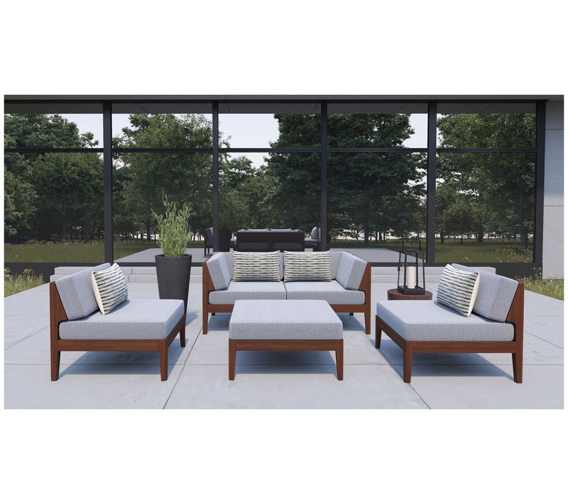 Linon Home Outdoor Gables Middle Chair with Cus hion — View 8