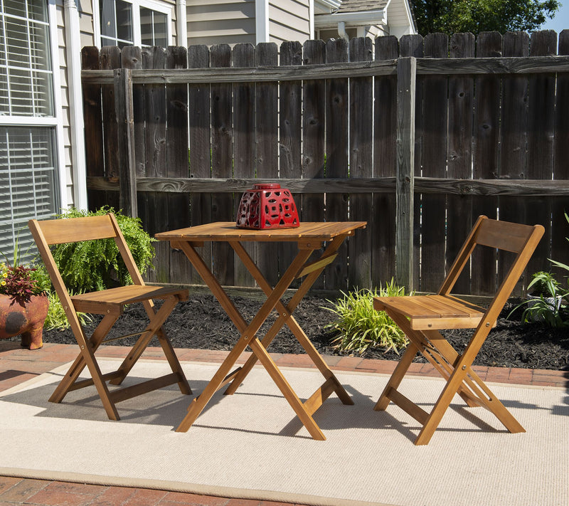 Linon Home Outdoor Riverdale Three Piece SquareTable Set — View 4