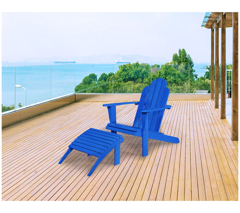 Linon Home Outdoor Adirondack Foot Rest Ottoman — View 5