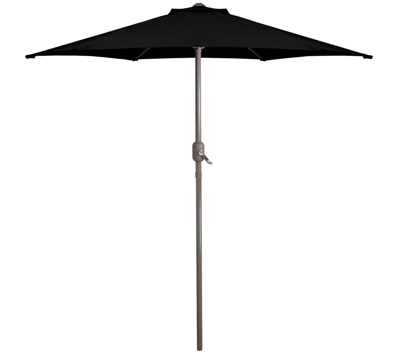 Northlight 7.5' Market Umbrella with Hand Crank- Black — View 3