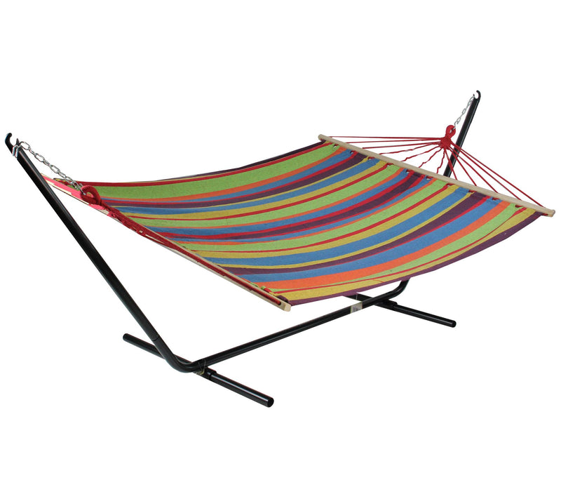 Northlight 76" Colorful Striped Double Hammock — View 5