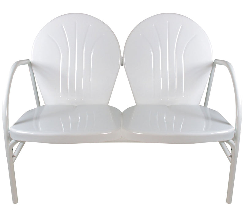 Northlight 47" Outdoor Retro Tulip Loveseat — View 7