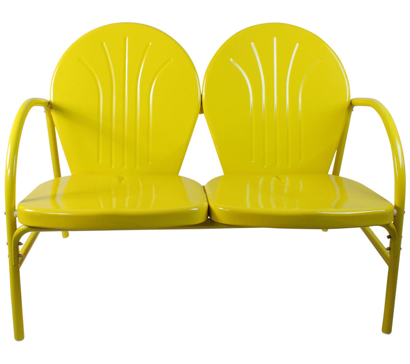 Northlight 47" Outdoor Retro Tulip Loveseat — View 9