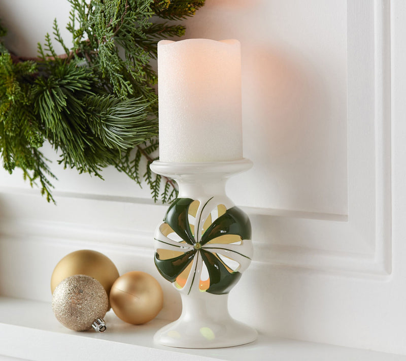 Lightscapes Peppermint Pedestal with Lightscapes Candle — View 9
