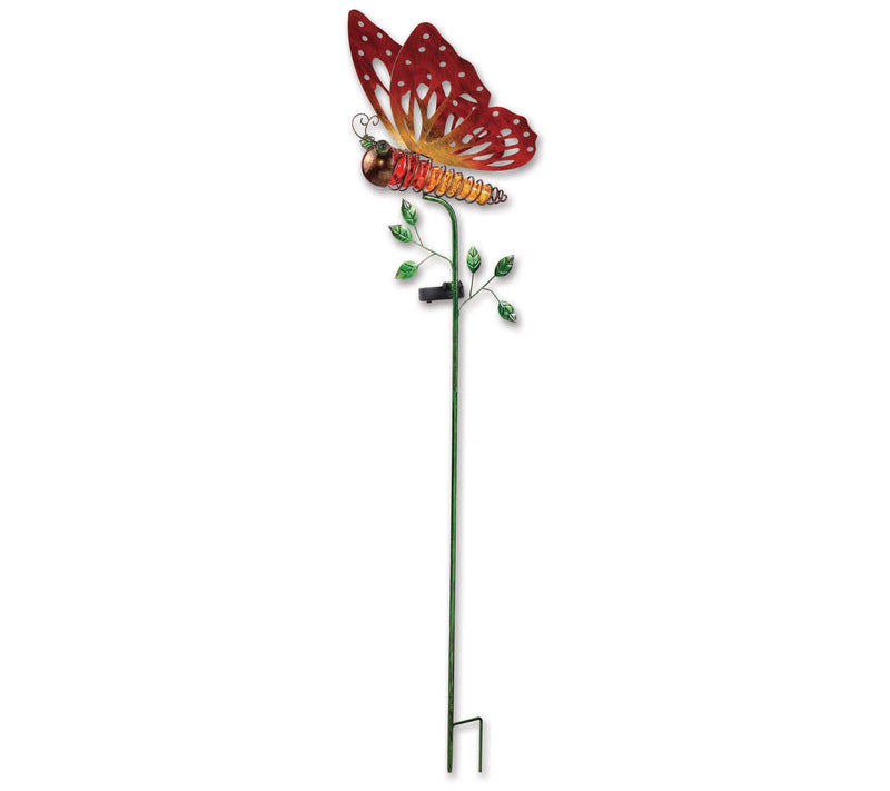SVD 41" Orange Butterfly/Hummingbird Feed SolarStake — Main view