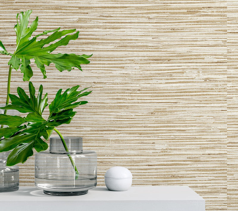 Stacy Garcia Home Grasscloth Peel-and-Stick Wallpaper Roll — Main view