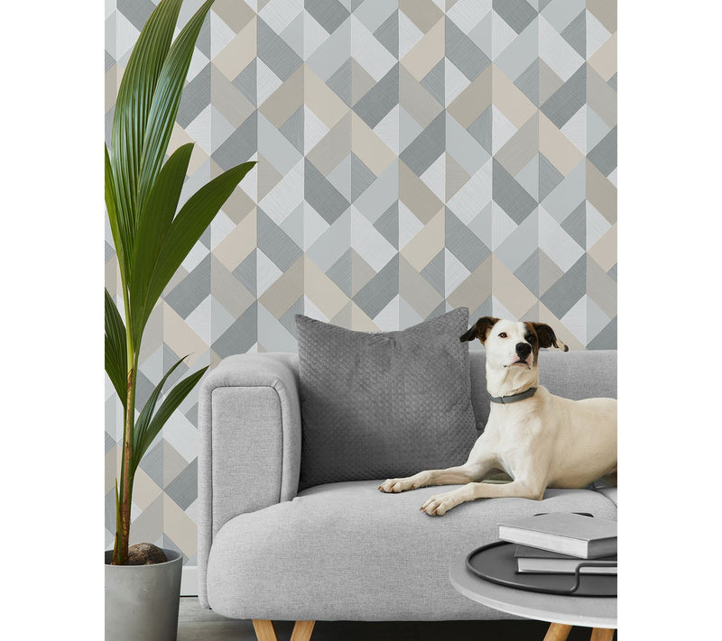 Stacy Garcia Home Marquetry Peel-and-Stick Wallpaper Roll — View 8