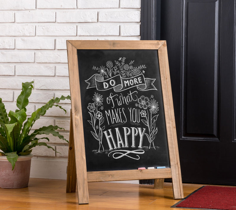 Glitzhome Farmhouse Hanging or Standing Chalkbo ard — View 12