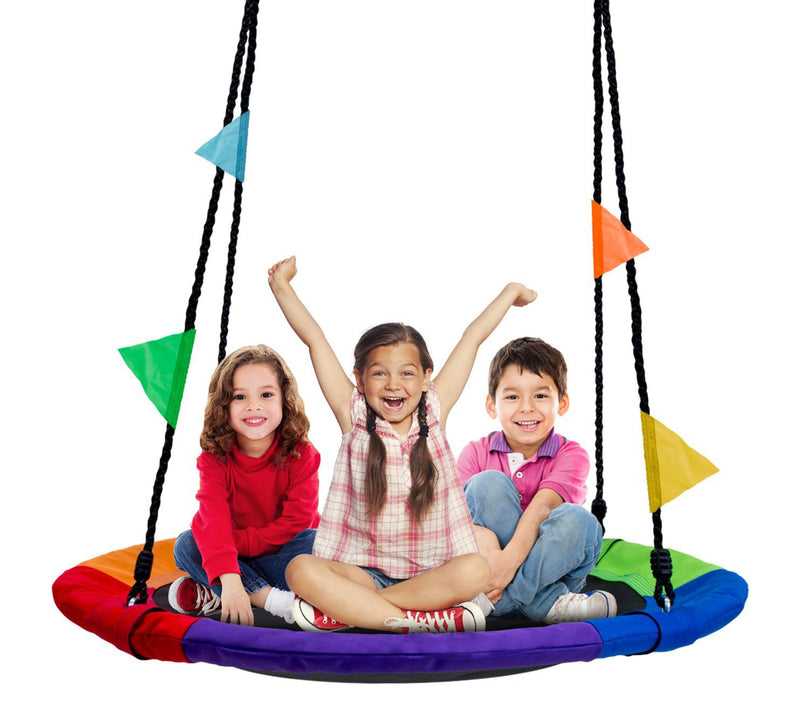 Sorbus Saucer Tree Swing in Elite Rainbow  40 — View 3