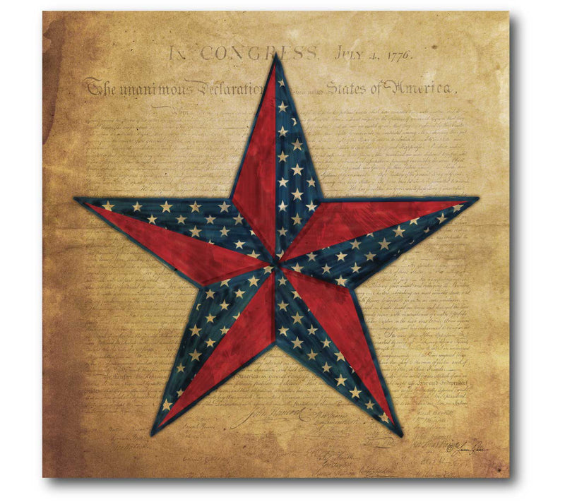 Courtside Market Flag Star II 16" x 16" Canvas — View 3
