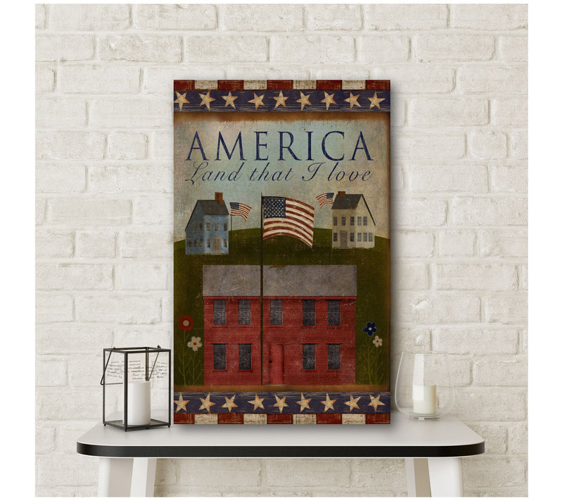 Courtside Market America Land That I Love 12" x18" Canvas — View 7