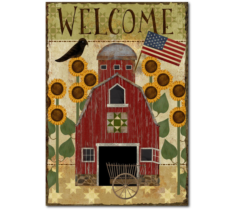 Courtside Market Barn Flag 12" x 18" Canvas — View 3